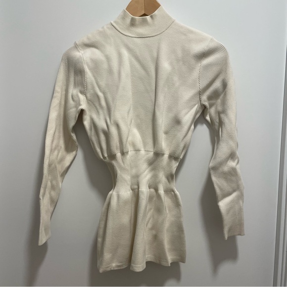 Cinched waist mock neck sweater - Picture 1 of 6